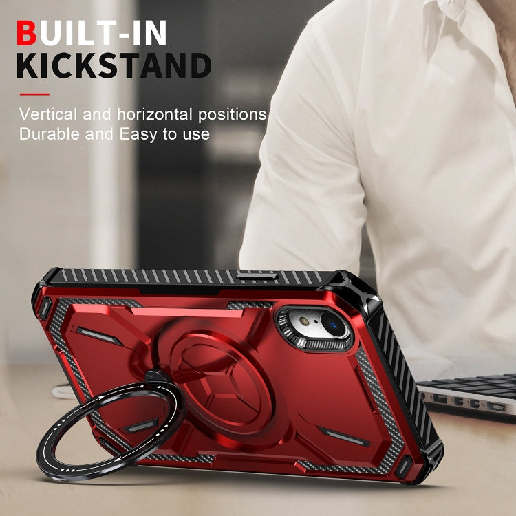 For iPhone XR Armor Series Holder Phone Case(Black) by buy2fix