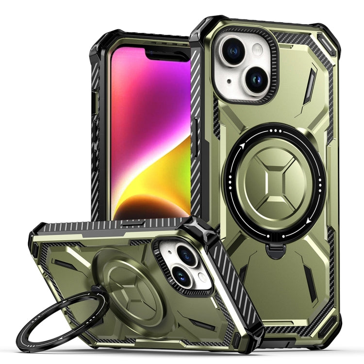 For iPhone 15 Armor Series Holder Phone Case(Army Green) by buy2fix