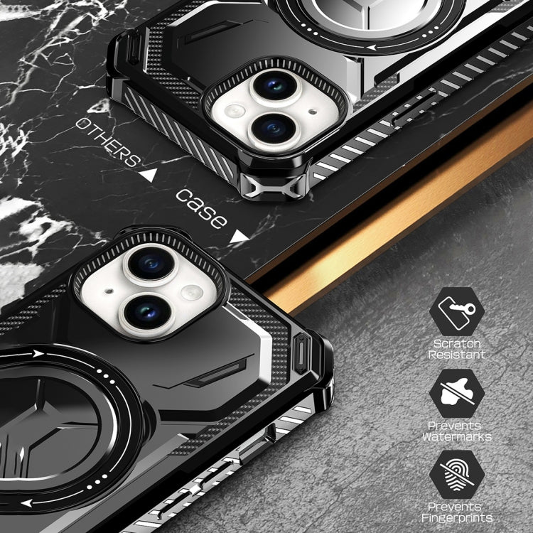 For iPhone 15 Plus Armor Series Holder Phone Case(Light Purple) by buy2fix