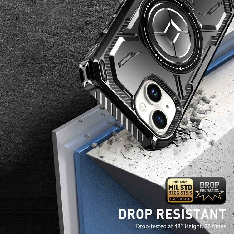 For iPhone 15 Plus Armor Series Holder Phone Case(Red) by buy2fix