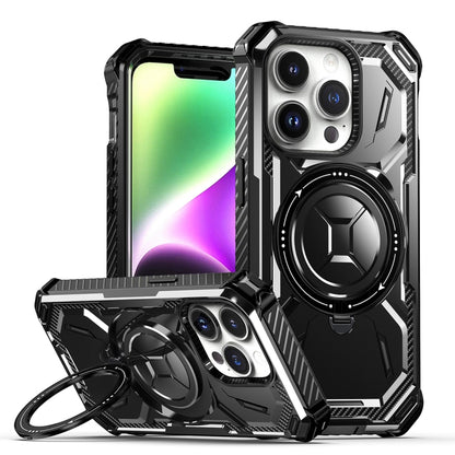 For iPhone 15 Pro Armor Series Holder Phone Case(Black) by buy2fix