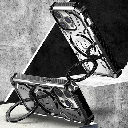 For iPhone 15 Pro Armor Series Holder Phone Case(Black) by buy2fix