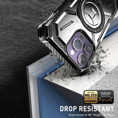 For iPhone 15 Pro Max Armor Series Holder Phone Case(Light Purple) by buy2fix