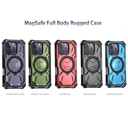 For iPhone 16 Pro Max Armor Series Holder Phone Case(Black) by buy2fix