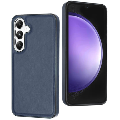 For Samsung Galaxy S23 FE 5G Leather Texture Full Coverage Phone Case(Blue) by buy2fix