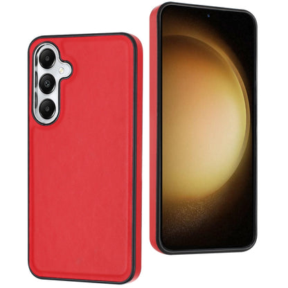 For Samsung Galaxy S24+ 5G Leather Texture Full Coverage Phone Case(Red) - Galaxy S24+ 5G Cases by buy2fix | Online Shopping UK | buy2fix