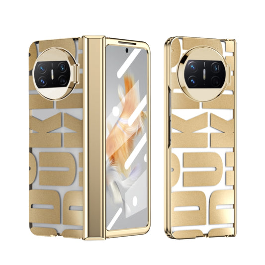 For Huawei Mate X3 Integrated Electroplating Folding Phone Case with Hinge(Tyrant Gold) - Huawei Cases by buy2fix | Online Shopping UK | buy2fix
