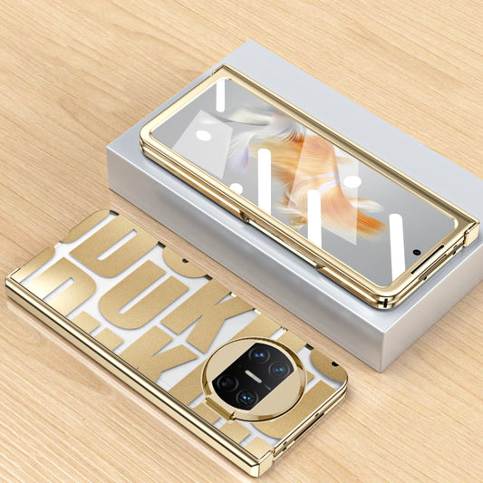 For Huawei Mate X3 Integrated Electroplating Folding Phone Case with Hinge(Tyrant Gold) - Huawei Cases by buy2fix | Online Shopping UK | buy2fix