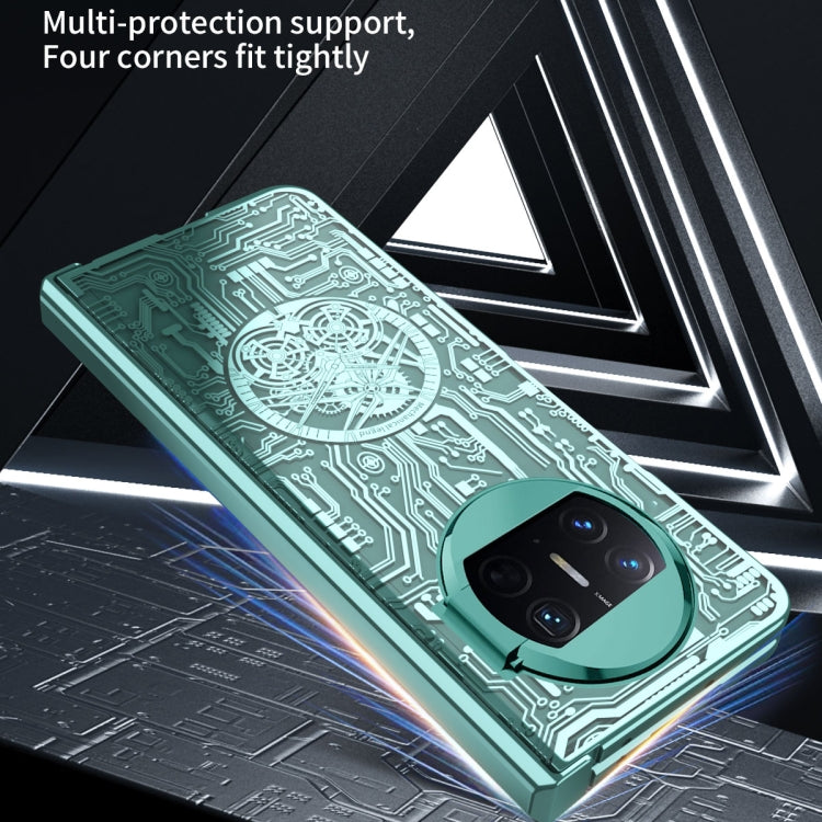 For Huawei Mate X3 Mechanical Legend Integrated Electroplating All-inclusive Phone Case(Purple) - Huawei Cases by buy2fix | Online Shopping UK | buy2fix
