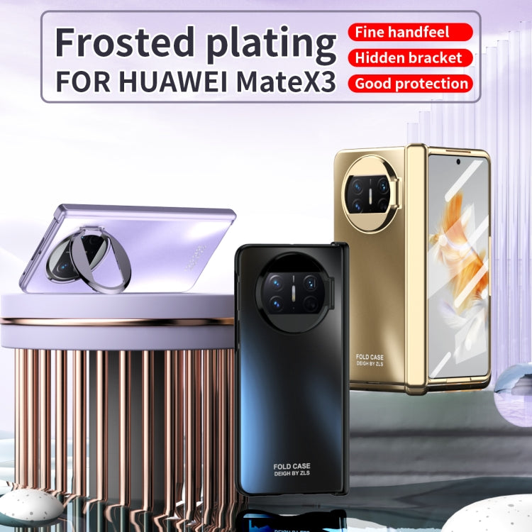 For Huawei Mate X3 Integrated Sub-plating Frame PC Phone Case(Purple) - Huawei Cases by buy2fix | Online Shopping UK | buy2fix