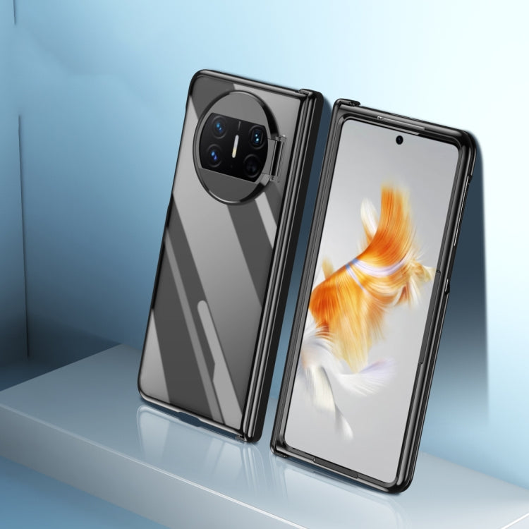 For Huawei Mate X3 Electroplating PC Folding Phone Case with Hinge(Black) - Huawei Cases by buy2fix | Online Shopping UK | buy2fix