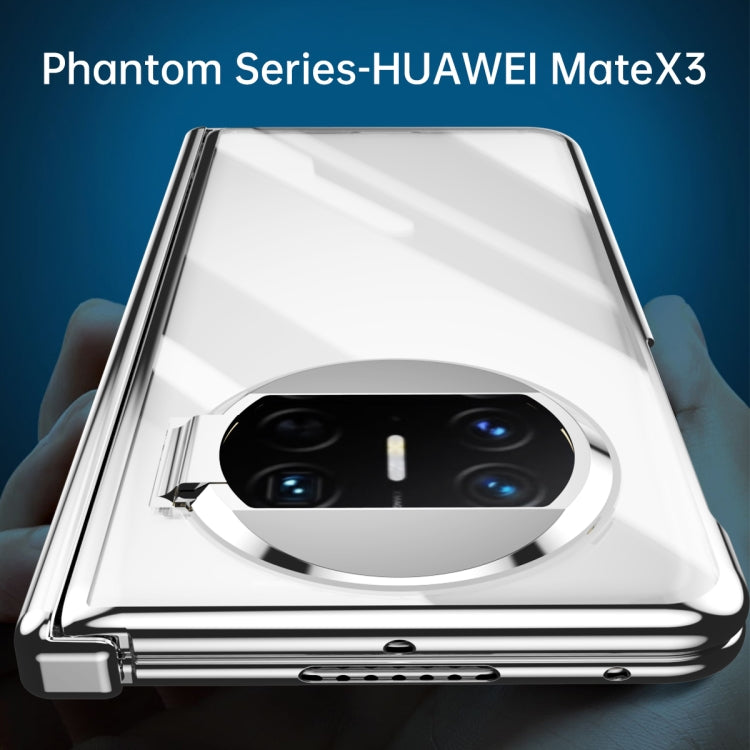 For Huawei Mate X3 Integrated Electroplating PC Folding Phone Case with Hinge(Purple) - Huawei Cases by buy2fix | Online Shopping UK | buy2fix