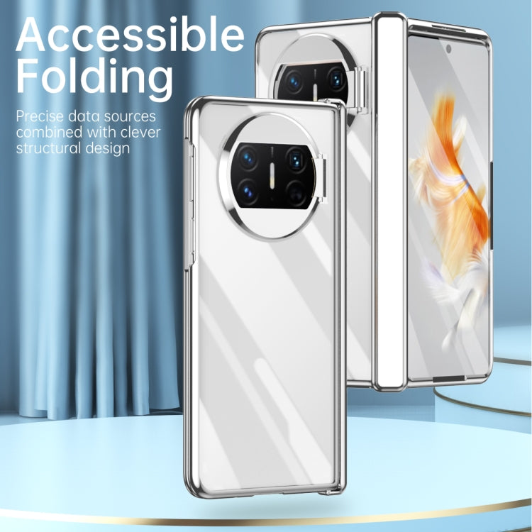 For Huawei Mate X3 Integrated Electroplating PC Folding Phone Case with Hinge(Purple) - Huawei Cases by buy2fix | Online Shopping UK | buy2fix