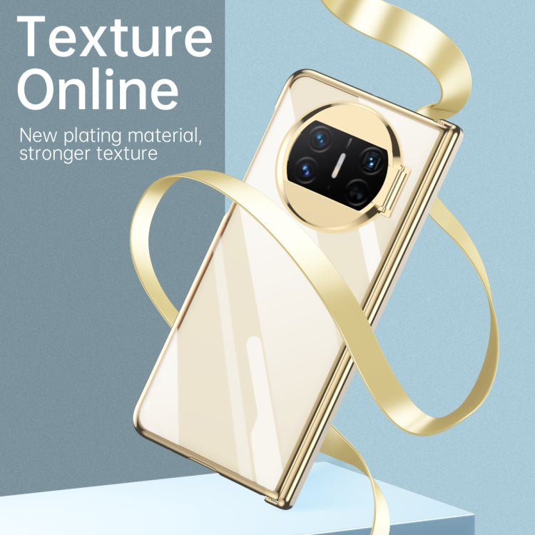 For Huawei Mate X3 Integrated Electroplating PC Folding Phone Case with Hinge(Gold) - Huawei Cases by buy2fix | Online Shopping UK | buy2fix