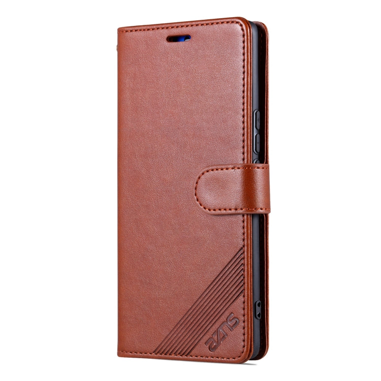 For Honor X50 AZNS Sheepskin Texture Flip Leather Phone Case(Brown) - Honor Cases by AZNS | Online Shopping UK | buy2fix