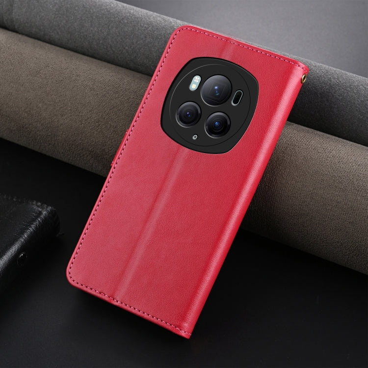 For Honor Magic6 Pro AZNS Sheepskin Texture Flip Leather Phone Case(Red) - Honor Cases by AZNS | Online Shopping UK | buy2fix