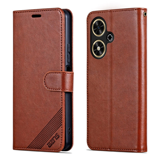 For Honor Play 50 / 50m 5G AZNS Sheepskin Texture Flip Leather Phone Case(Brown) - Honor Cases by AZNS | Online Shopping UK | buy2fix