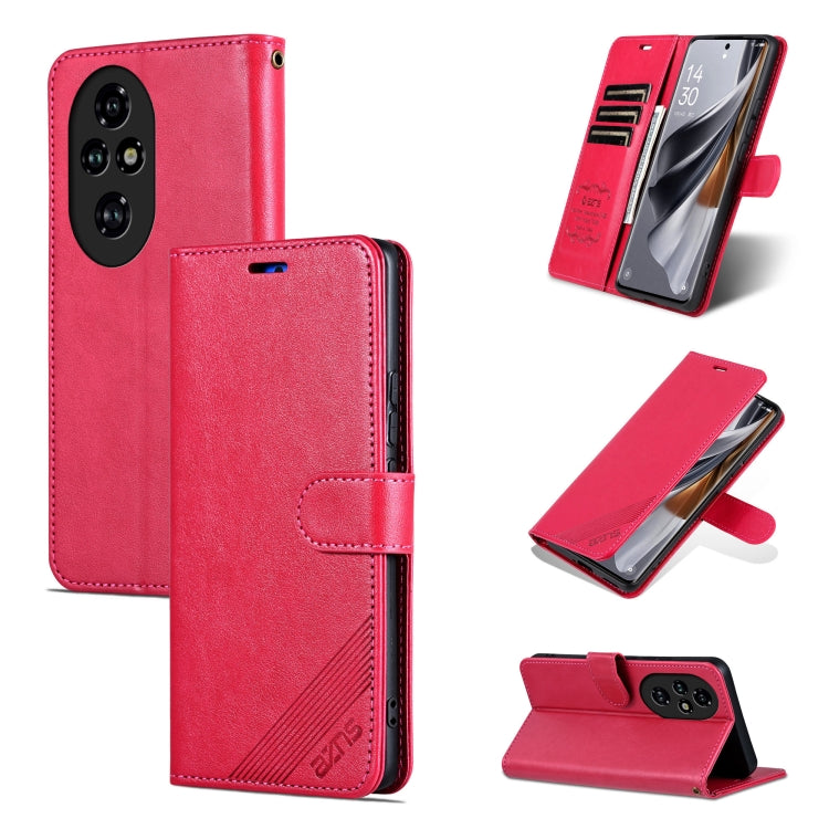 For Honor 200 AZNS Sheepskin Texture Flip Leather Phone Case(Red) - Honor Cases by AZNS | Online Shopping UK | buy2fix