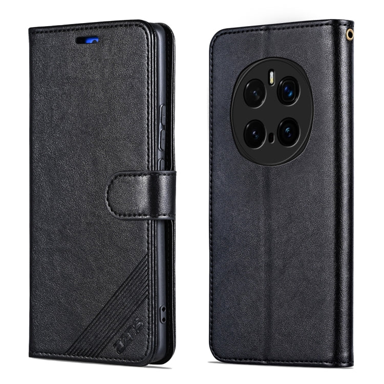 For Honor Magic7 Pro AZNS Sheepskin Texture Flip Leather Phone Case(Black) - Honor Cases by AZNS | Online Shopping UK | buy2fix