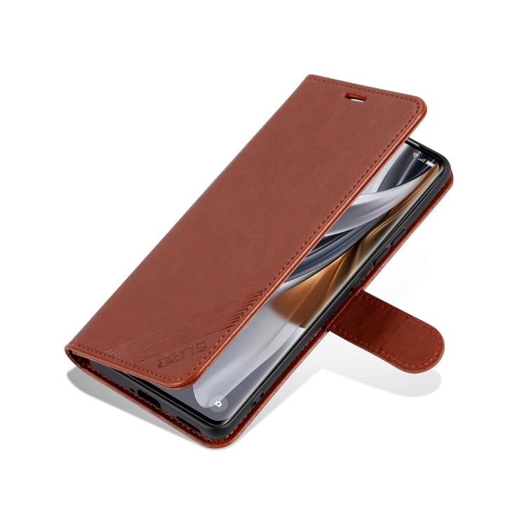 For Honor 300 AZNS Sheepskin Texture Flip Leather Phone Case(Brown) - Honor Cases by AZNS | Online Shopping UK | buy2fix