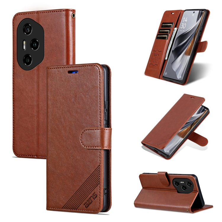 For Honor 300 Pro AZNS Sheepskin Texture Flip Leather Phone Case(Brown) - Honor Cases by AZNS | Online Shopping UK | buy2fix