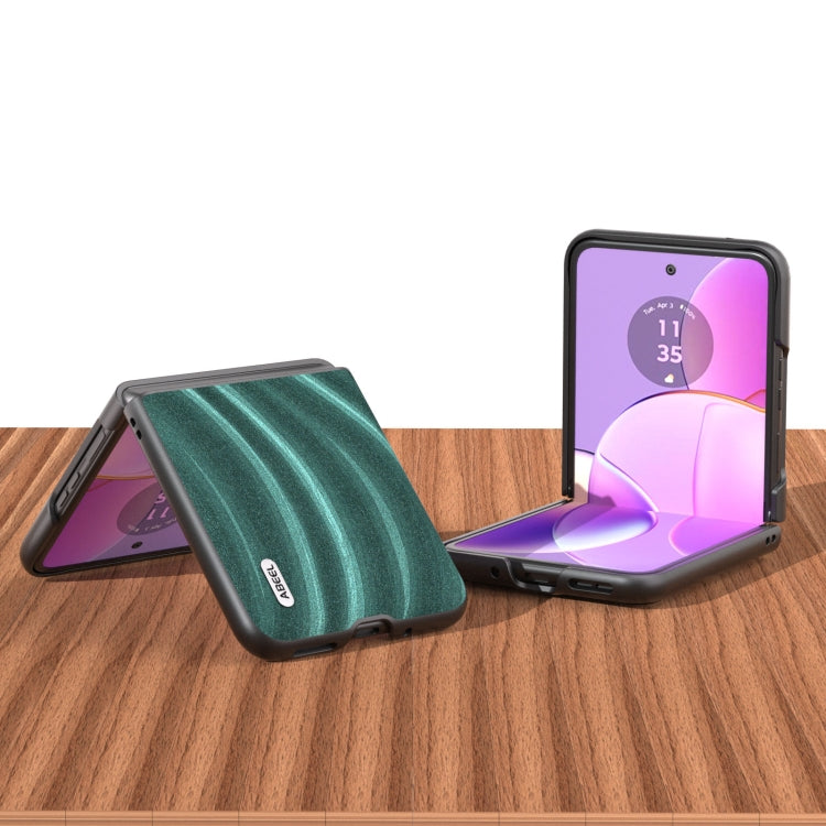 For Motorola Razr 40 ABEEL Galactic Pattern Protective Phone Case(Green) by buy2fix