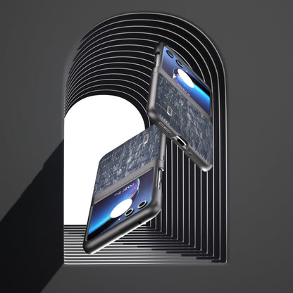 For Motorola Razr 40 Ultra ABEEL Crocodile Texture Genuine Leather Phone Case(Blue) by buy2fix