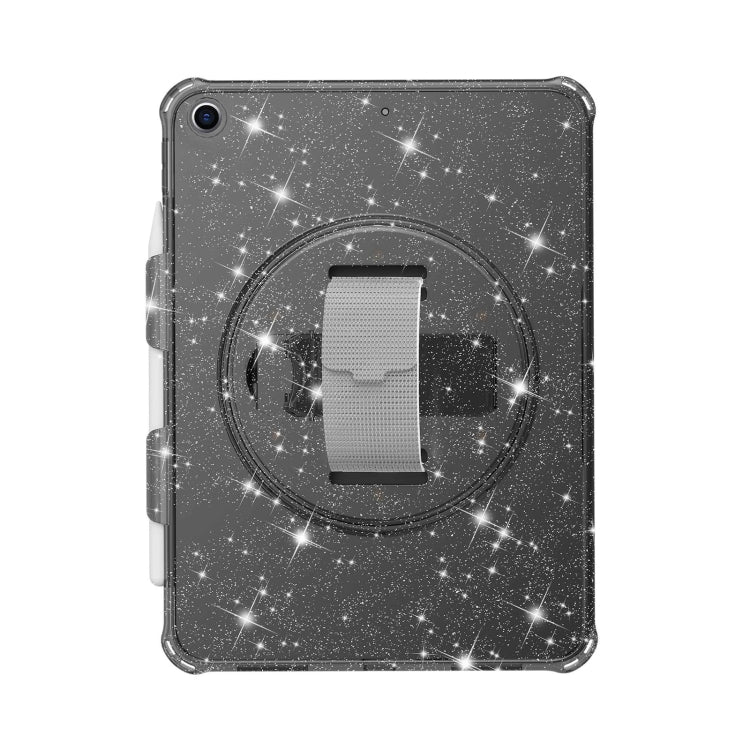 For iPad 10.2 2021 / 2020 / 10.5 Terminator Shockproof Glitter Powder Tablet Case with Grip Strap(Black) - iPad Pro 11 (2022/2021) Cases by buy2fix | Online Shopping UK | buy2fix