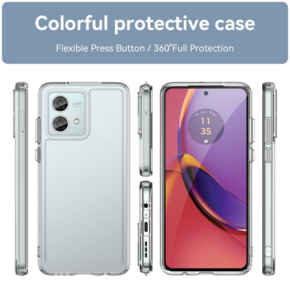 For Motorola Moto G84 Colorful Series Acrylic Hybrid TPU Phone Case(Transparent) - Motorola Cases by buy2fix | Online Shopping UK | buy2fix