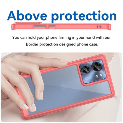 For Motorola Edge 2023 US Colorful Series Acrylic Hybrid TPU Phone Case(Red) by buy2fix