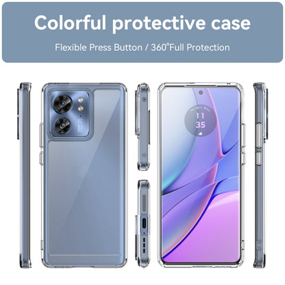 For Motorola Edge 2023 US Colorful Series Acrylic Hybrid TPU Phone Case(Transparent) - Motorola Cases by buy2fix | Online Shopping UK | buy2fix