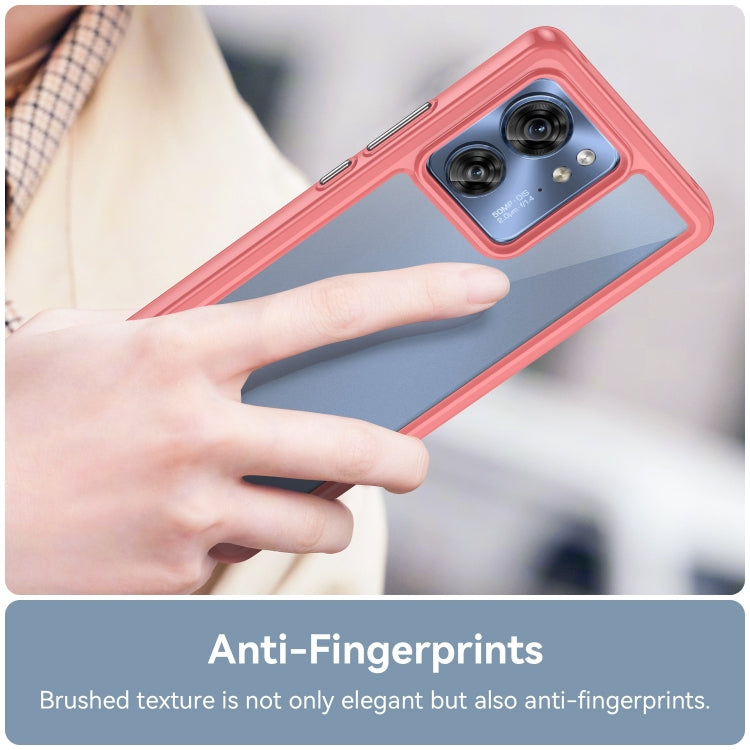 For Motorola Edge 2023 Global Colorful Series Acrylic Hybrid TPU Phone Case(Red) by buy2fix