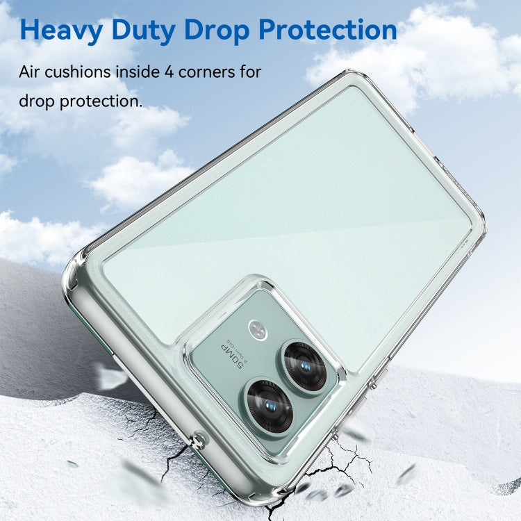 For Motorola Edge 40 Neo Colorful Series Acrylic Hybrid TPU Phone Case(Transparent) by buy2fix