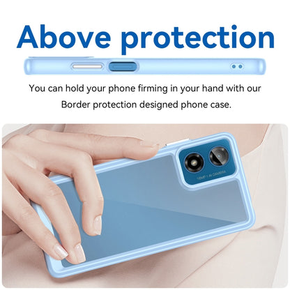 For Motorola Moto G04 Colorful Series Acrylic Hybrid TPU Phone Case(Blue) - Motorola Cases by buy2fix | Online Shopping UK | buy2fix