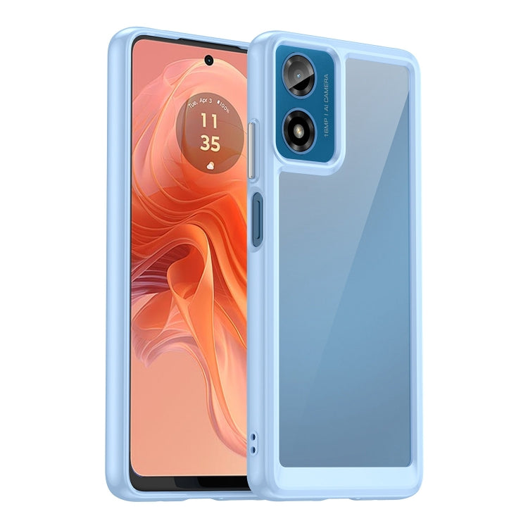 For Motorola Moto G24 Colorful Series Acrylic Hybrid TPU Phone Case(Blue) by buy2fix