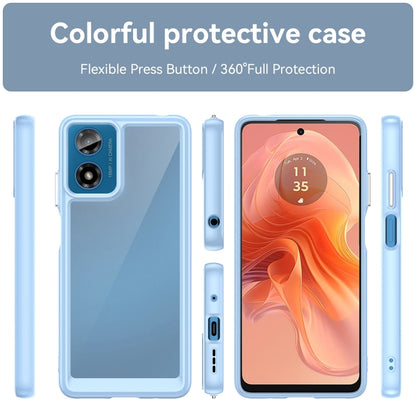 For Motorola Moto G24 Colorful Series Acrylic Hybrid TPU Phone Case(Blue) by buy2fix