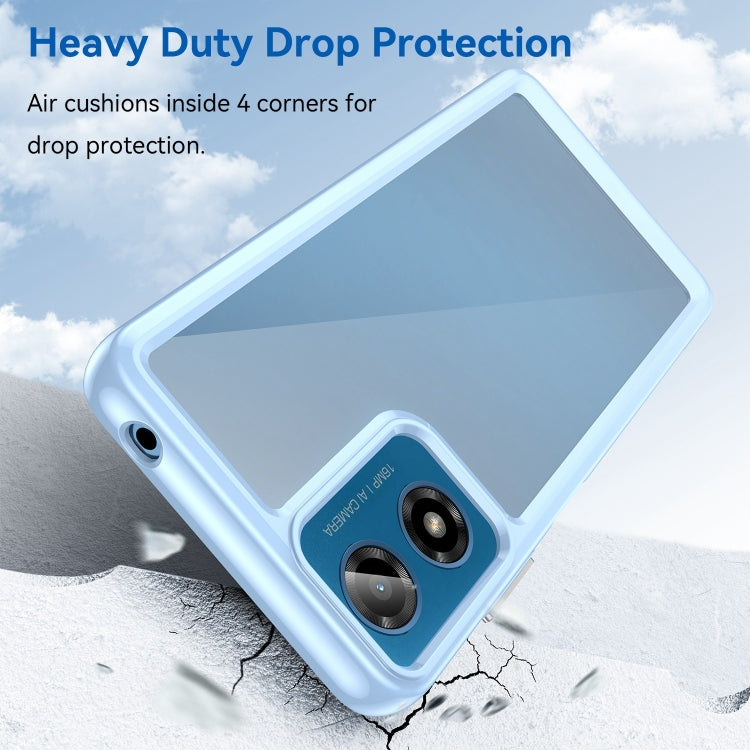 For Motorola Moto G24 Colorful Series Acrylic Hybrid TPU Phone Case(Blue) by buy2fix