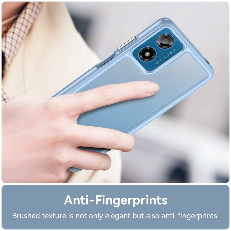 For Motorola Moto G24 Colorful Series Acrylic Hybrid TPU Phone Case(Blue) by buy2fix