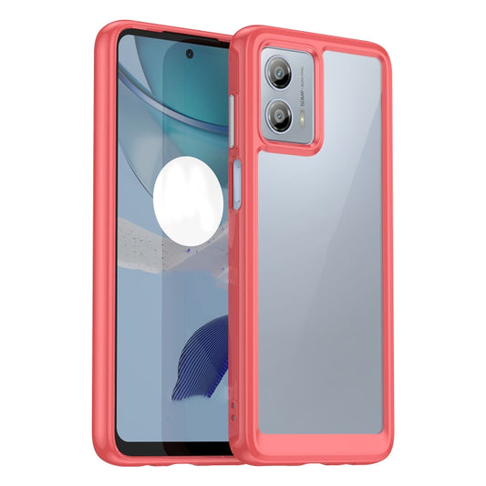 For Motorola Moto G53 5G Colorful Series Acrylic Hybrid TPU Phone Case(Red) - Motorola Cases by buy2fix | Online Shopping UK | buy2fix