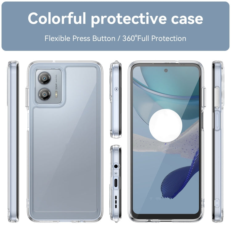 For Motorola Moto G53 5G Colorful Series Acrylic Hybrid TPU Phone Case(Transparent) - Motorola Cases by buy2fix | Online Shopping UK | buy2fix