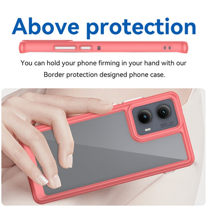 For Motorola Edge 2024 Colorful Series Acrylic Hybrid TPU Phone Case(Red) - Motorola Cases by buy2fix | Online Shopping UK | buy2fix