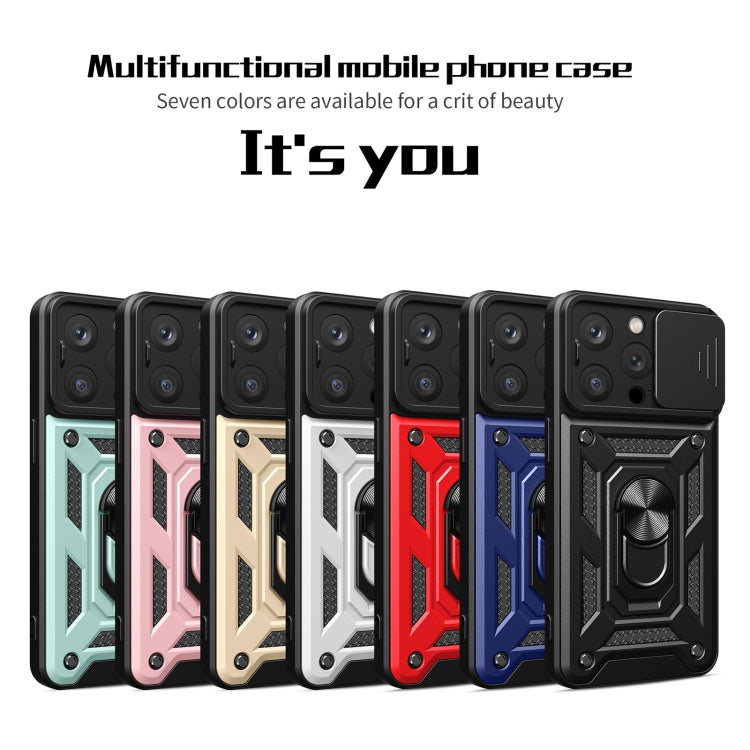 For iPhone 15 Pro Sliding Camera Cover Design TPU+PC Phone Case(Black) by buy2fix