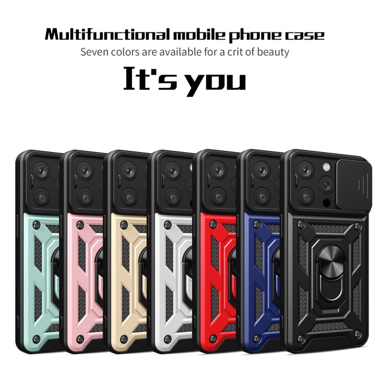 For iPhone 16 Pro Sliding Camera Cover Design TPU+PC Phone Case(Red) - iPhone 16 Pro Cases by buy2fix | Online Shopping UK | buy2fix