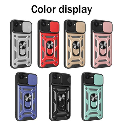 For iPhone 16e Sliding Camera Cover Design TPU+PC Phone Case(Gold) - iPhone 16e Cases by buy2fix | Online Shopping UK | buy2fix