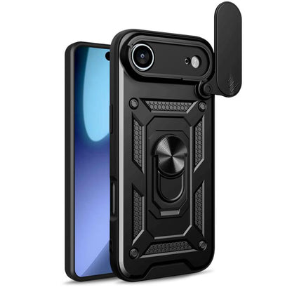 For iPhone Air Sliding Camera Cover Design TPU+PC Phone Case(Black) - iPhone Air Cases by buy2fix | Online Shopping UK | buy2fix
