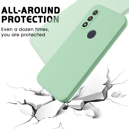 For Motorola G Pure 4G Pure Color Liquid Silicone Shockproof Phone Case(Green) - Motorola Cases by buy2fix | Online Shopping UK | buy2fix