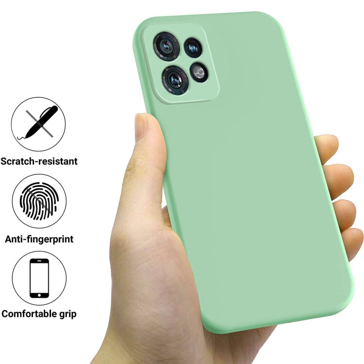 For Motorola Edge 40 Pro/Edge+ 2023/X40 Pure Color Liquid Silicone Shockproof Phone Case(Green) - Motorola Cases by buy2fix | Online Shopping UK | buy2fix