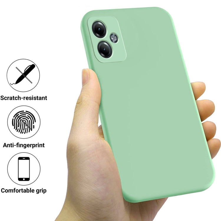 For Motorola Moto G14 Pure Color Liquid Silicone Shockproof Phone Case(Green) - Motorola Cases by buy2fix | Online Shopping UK | buy2fix