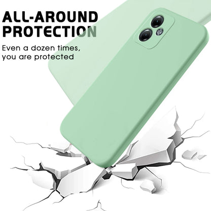 For Motorola Moto G14 Pure Color Liquid Silicone Shockproof Phone Case(Green) - Motorola Cases by buy2fix | Online Shopping UK | buy2fix