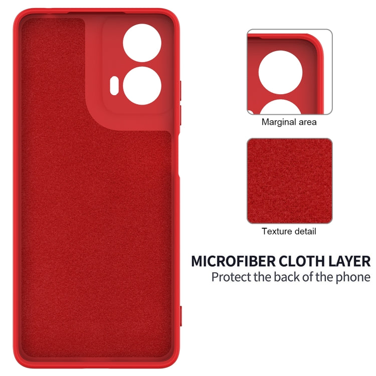 For Motorola Moto G24 Power Pure Color Liquid Silicone Shockproof Phone Case(Red) - Motorola Cases by buy2fix | Online Shopping UK | buy2fix